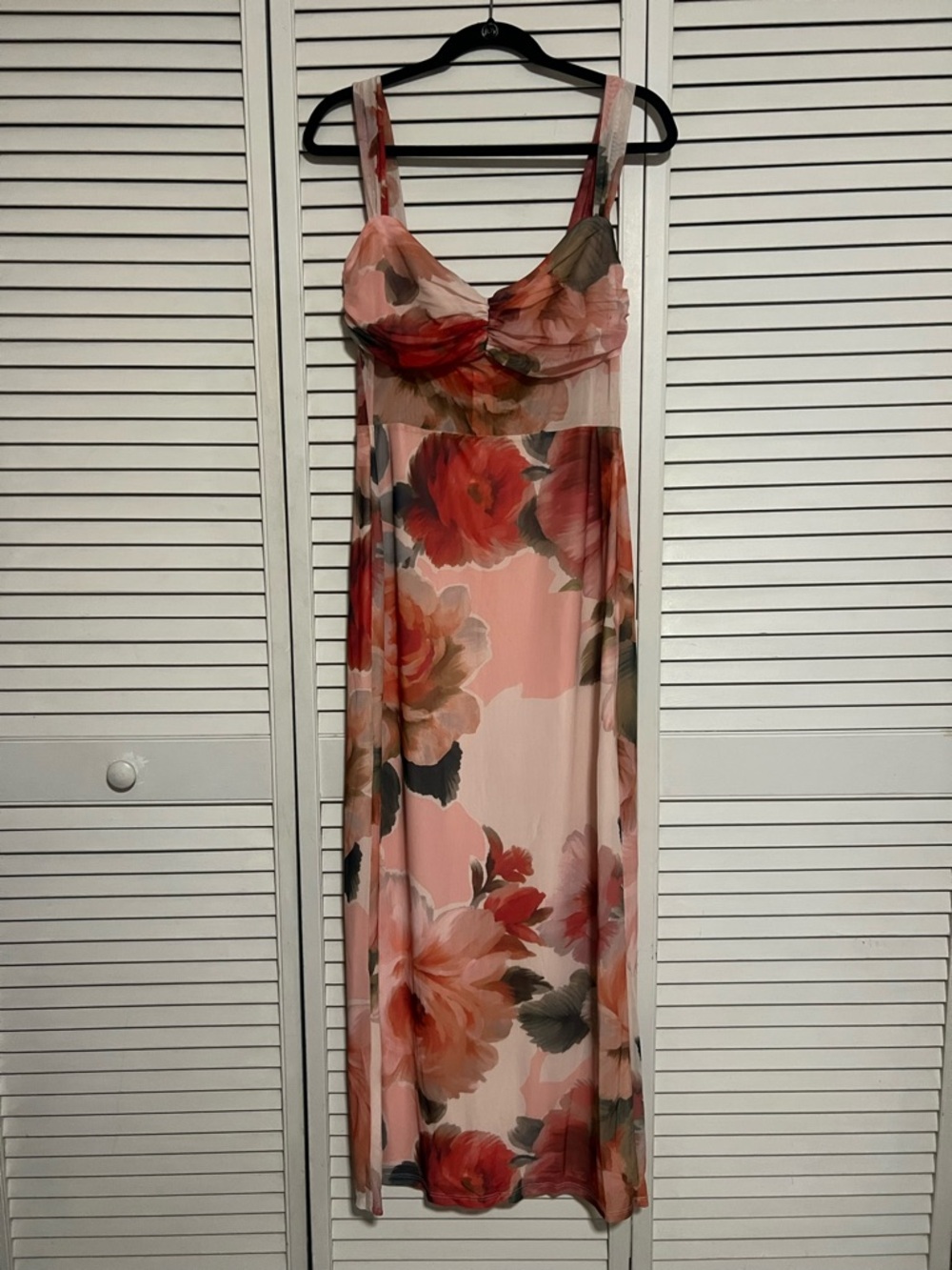 First Glow Floral Mesh Maxi Dress - Picture 4 of 8